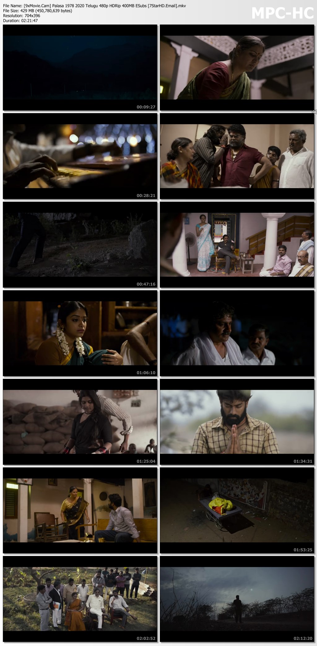 Palasa 1978 2020 Telugu 480p HDRip x264 400MB ESubs