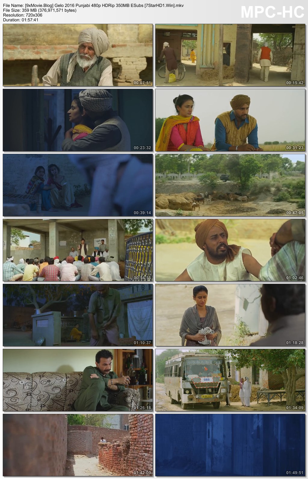 Gelo 2016 Punjabi 480p HDRip x264 350MB ESubs