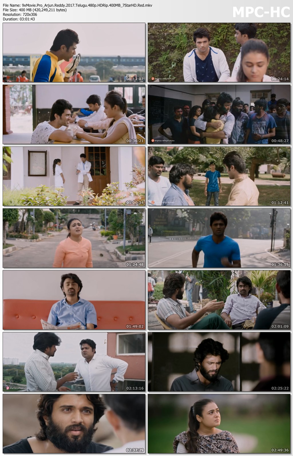 Arjun Reddy 2017 Telugu 480p HDRip x264 400MB ESubs